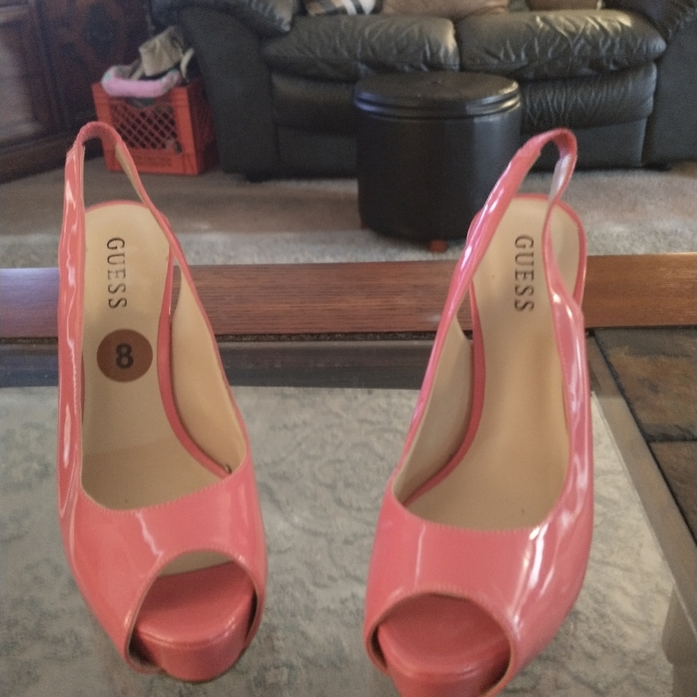 Guess open toe heels Valentine's day is coming up
